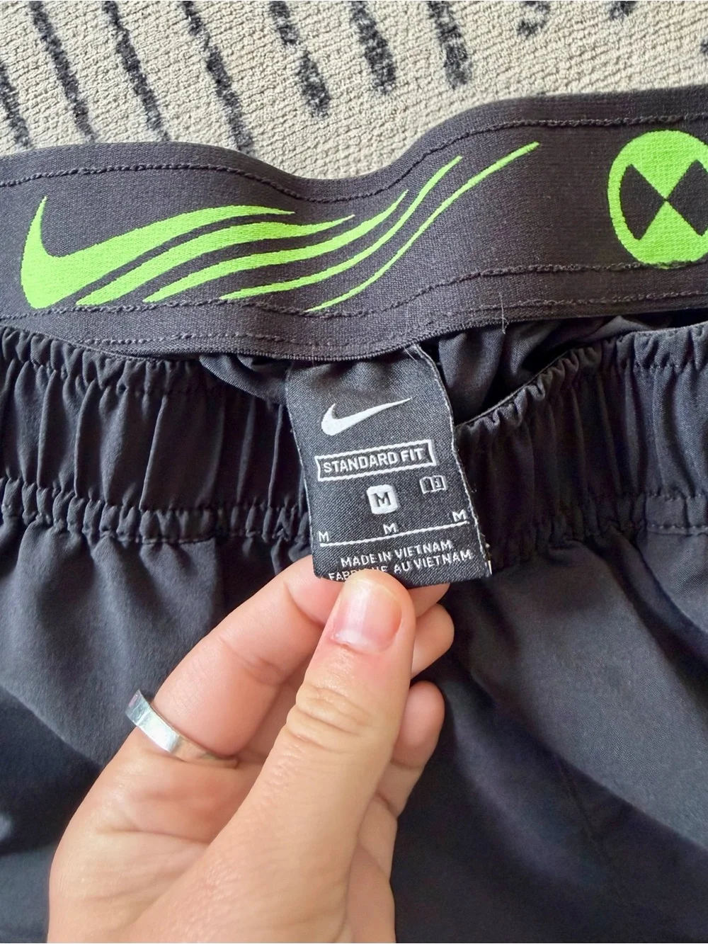 Nike Black and Teal Athletic Shorts
